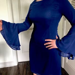 Cocktail Jennifer Lopez dress. Violet blue in colour, fully lined.
